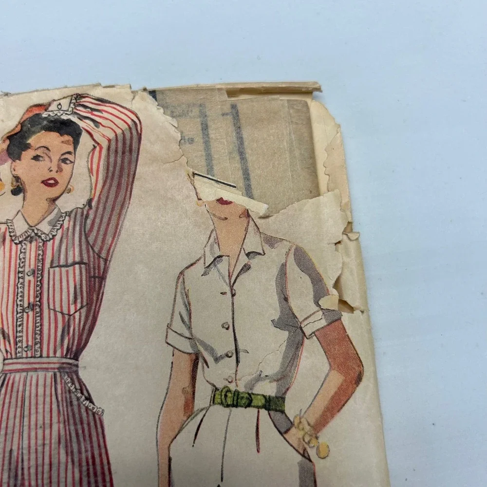 Simplicity‎ Vintage 1950's Pattern #4681 Junior/Misses Blouse/Shorts Size 14